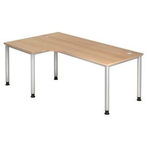 Höhenverstellbarer Schreibtisch eiche L-Form Höhenverstellbarer Schreibtisch eiche L-Form