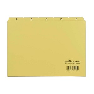 Karteikartenregister A5 quer A-Z gelb Karteikartenregister A5 quer A-Z gelb