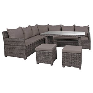 Garden Pleasure Oviedo Loungegruppe grau Garden Pleasure Oviedo Loungegruppe grau