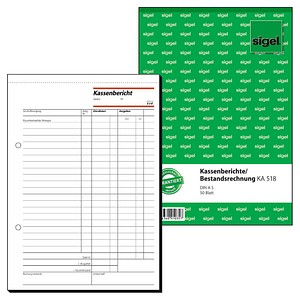 Formularbuch KA518 Kassenbericht/Bestandsrechnung Formularbuch KA518 Kassenbericht/Bestandsrechnung